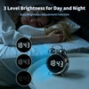 Digital Alarm Clock LED Display, No Ticking, Loud Alarm Clock