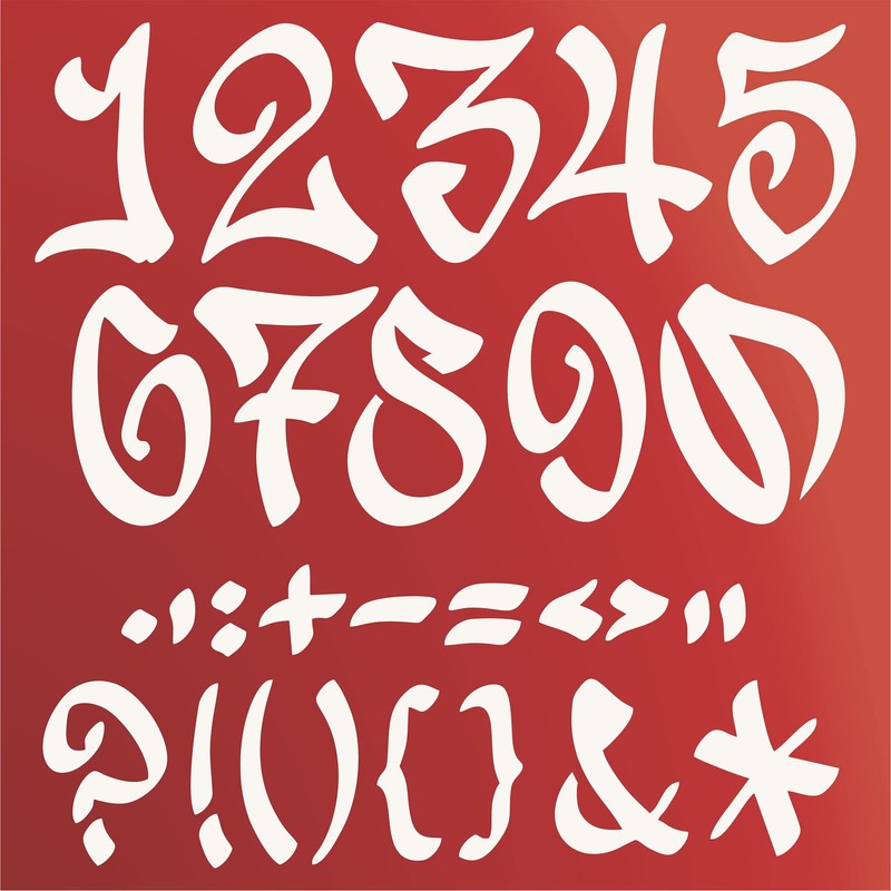 Craft Kreatively Graffiti Stencil, 6.3 cm, 21.5 x 21.5 cm