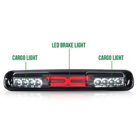 GRAND ORANGE LED 3rd Brake Light Compatible with 1999-2006 Chevy Silverado & GMC Sierra 1500 2500 3500 & HD Models/ 2007 Chevy Silverado Classic Third Tail Brake Light Cargo Lamp