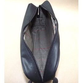 Black Leather wash Bag, with Option to Personalise (No Personalisation)