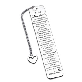 Stocking Stuffers for Teen Girls 16-18, Daughter Christmas Gifts, Daughter Gifts from Mom, Daughter Birthday Gifts, Letters to My Daughter, Unique Bookmark Gifts for Daughter on Wedding Day Valentines