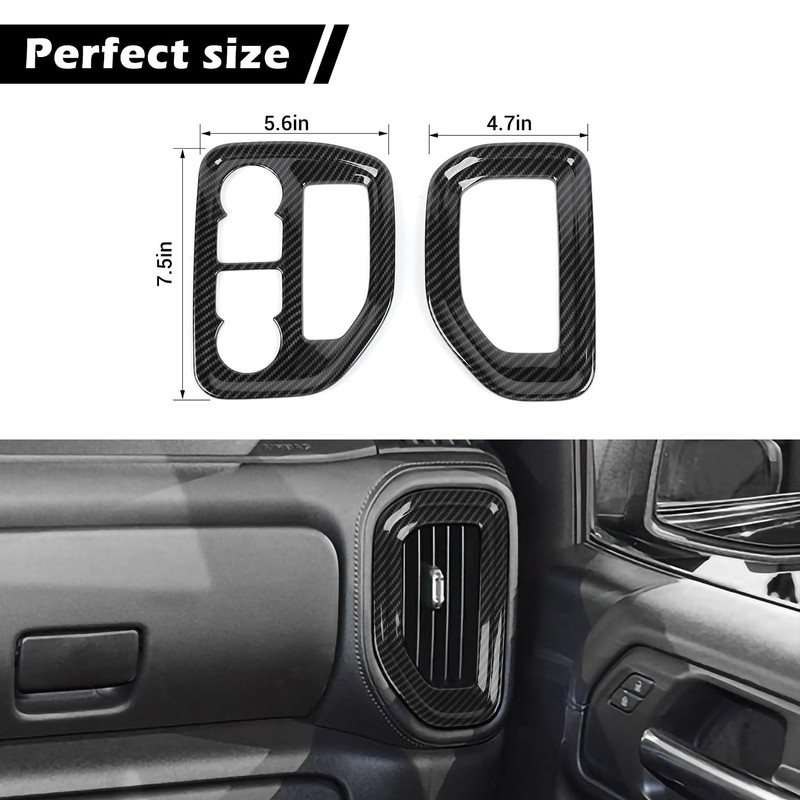 RT-TCZ for Silverado Dash Side Air Vents Panel Trim Cover