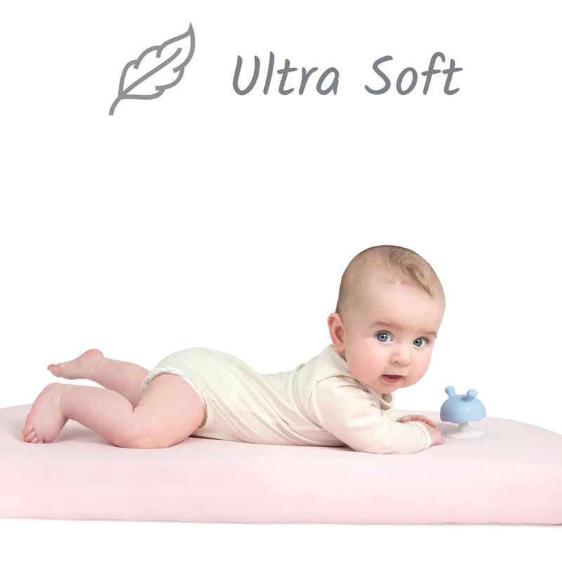 Crib Sheets 50x90cm Award Winning 100% Organic Cotton Fully Fitted