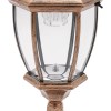Outdoor Solar Powered LED Pillar Light Post Lantern Lamp Garden