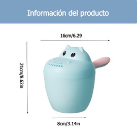 WADY Enjuagador de champú de enjuague de baño para bebé, taza de enjuague de baño para proteger los ojos del bebé, taza de enjuague de champú para bebés recién nacidos y niños (Azul)