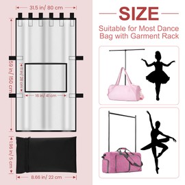 Coldairsoap Privacy Curtain for Dance Bag Suitcase Portable Changing Room Privacy Curtain with StorageBag, Competition Dance Bag Curtains for Dancer Backstage Accessories, Camping, Window Shades