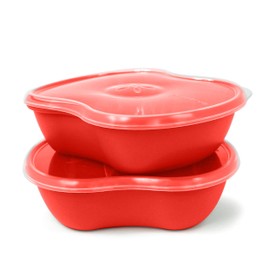Preserve Food Storage Sandwich Container, Poppy Red, 25 oz., Set of 2