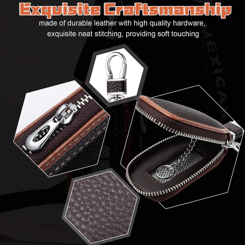 2 Piezas de Piel para Llavero de Coche, Funda Protectora