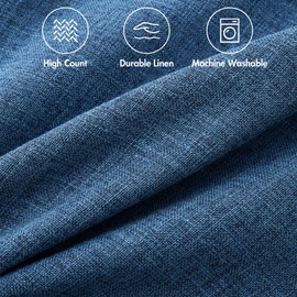 MIULEE - Juego de 2 fundas decorativas para sofá y coche, lino arpillera, cuadrada, sólida, estilo Modern Farmhouse