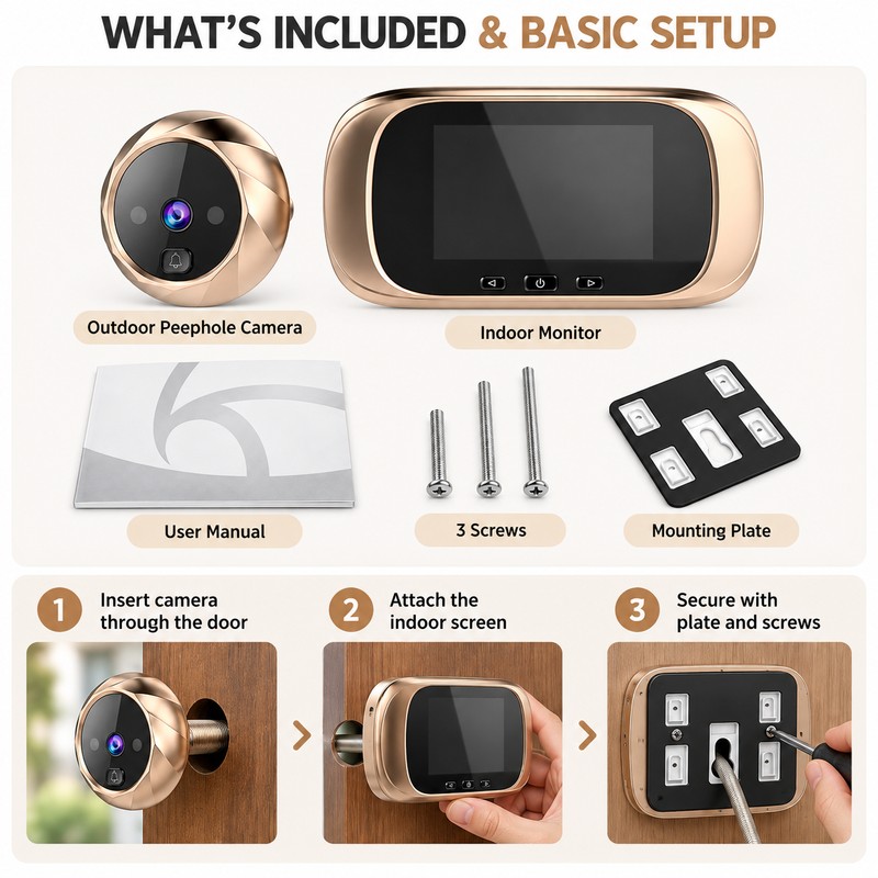 2.8 Inch Digital Door Peephole Camera with LCD Screen –