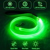 Colaseeme LED Dog Lead Green with 3 Reflective Wires