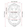 Anatolica Lions Head Door Knocker,7.1 inches,Solid Brass,Regency Period(Black Oxide)