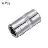 Sourcingmap 4 Pcs 1/4-Inch Drive 7mm 6-Point Shallow Socket, Metric,
