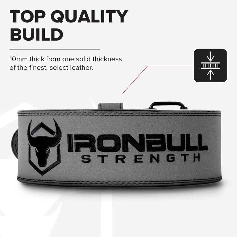 Powerlifting Belt/Weight Lifting Belt - 10mm Double Prong - 4-inch