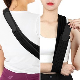 Aoreun Arm Sling, Shoulder Adjustable Arm Shoulder Sling 160 cm, Lightweight Comfortable Arm Strap, Arm Sling Shoulder, Medical Arm Loop for Broken Wrist, Dislocated Shoulder Black