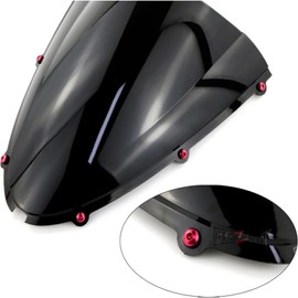 Screen Bolts Wellnut M5 Set of 10 5mm Bolts with Hex Wrench for Securing Bolts Motorcycle Windshield for Kayaks, Motorcycles and Motorcycles (Black (10 Pieces)