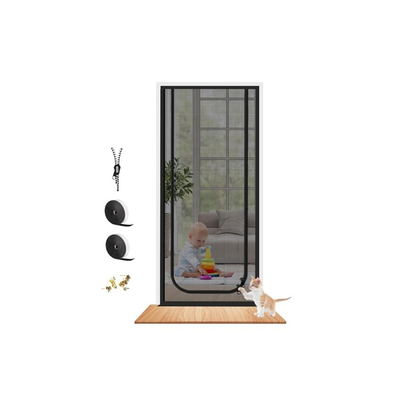 Dixutzi Reinforced Cat Screen Door Fits Door Size 36''x 82'',