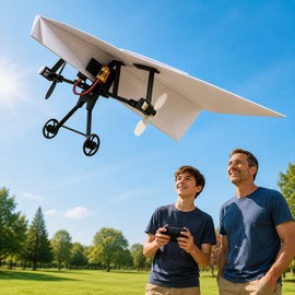2.4GHz DIY RC Paper Airplane Power Kit with Dual Propellers & Remote Control