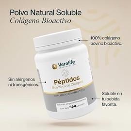 VeraLife | Suplemento Alimenticio con Peptidos Bioactivos de Colageno - 330 gr | Suplemento Nutricional con Colágeno | Multivitaminico para Hombres, M