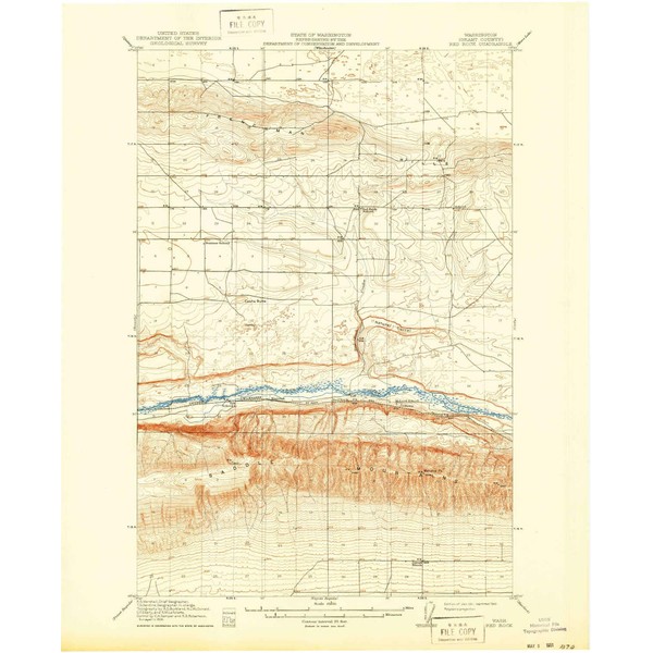 YellowMaps Red Rock WA topo map, 1:62500 Scale, 15 X