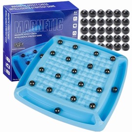 Juego de Ajedrez Magnético, Magnetismo Hundido Contra Ajedrez, Divertido Juego de Mesa de Piedra Magnética Familiar, 40 Piezas de Piedras, 2-4 Jugadores