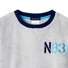 Nautica Boys Pajama Pants and Fleece Sleep Shirt Sets 2 Piece Velvet Fleece Sweatshirt and Pajamas Pant Set for Boys Sleep Camo-grey