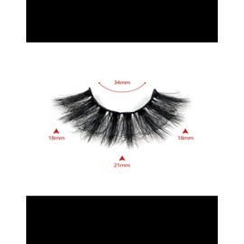 False Eye Lashes Mink 3D Effect 21MM 10 Pairs with 2 Lash Brushes included