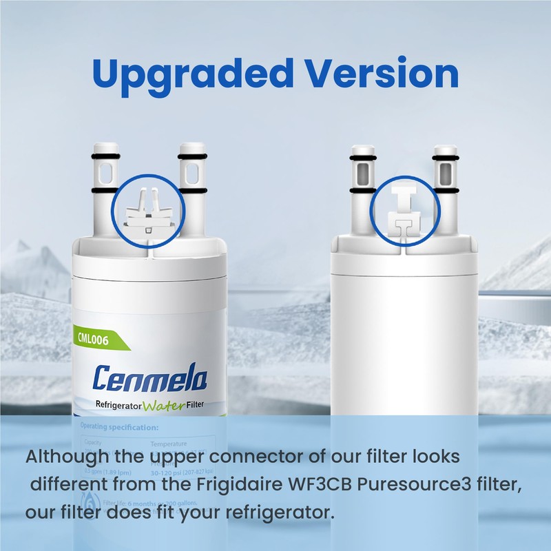 WF3CB Replacement Water Filter, Compatible with Frigidaire WF3CB, Pure Source