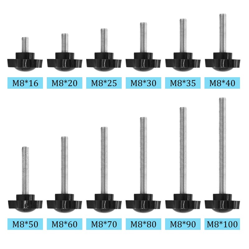 JJWNMLL 6 pieces M8 x 100 mm hexagonal plastic head