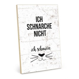 TypeStoff Wooden Sign with Saying - Snoring - Vintage Look with Quote for Sleeping and Bedroom - HS-00887