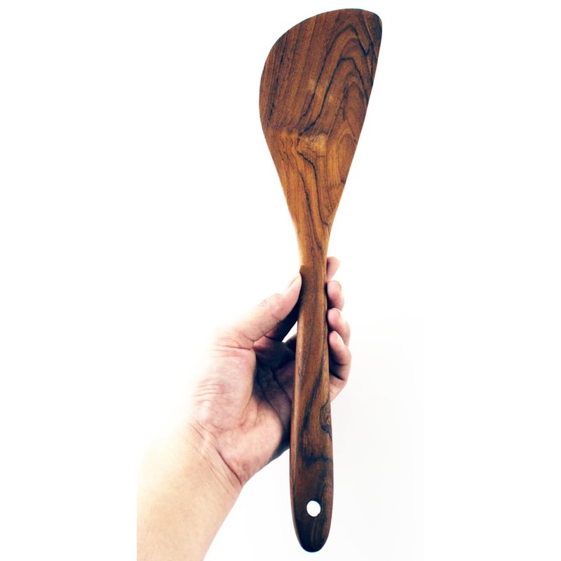 Teak Wood Kitchen Utensil Set 2-Piece Set Ergonomic Design Stylish