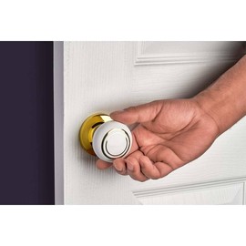 Designer Levers - Ceramic Round Door Knob - Polished Brass - 1 Pair - Fixings Included - 60mm Diameter - Interior Use