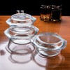 Set of 6 Pieces Round Tempered Glass Casserole Dish with