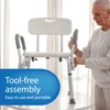Medline Shower Chair with Backrest and Padded Armrests - 350