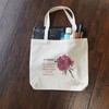 Tote Canvas Daily Shopping Bag for Groceries. Eco-friendly Reusable Natural