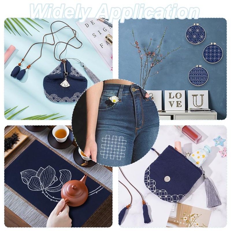 FREEBLOSS Sashiko PET Stencils Sashiko Template Baseline Template for Hand