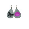 Lips and Lashes earrings (White)