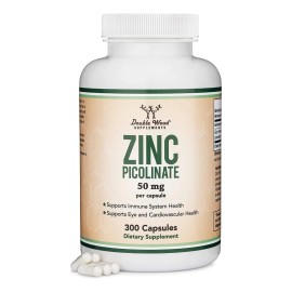 Double Wood Supplements Picolinato De Zinc 50 Mg 300caps Sabor Sin Sabor