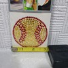 Simplicity Softball Baseball Cling Decal Rhinestone Adhesive 2 3/4" New