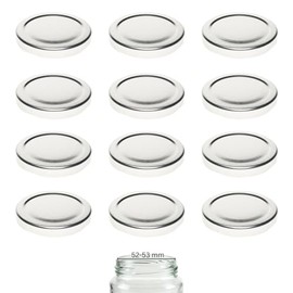 mikken 15 Lids TO 63/6.6 cm Sterilisable for Jam Jars Twist-Off Replacement Lid Screw Lid for Preserving Jars Colour Silver