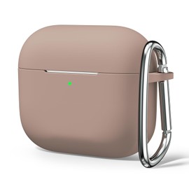 Oakxco for Airpods 4 Case Silicone, Cute Girly Hard Shell Airpods 4th Generation Case with Keychain, Colorful Rubber Gel Soft TPU Plastic Trendy Aesthetic Airpods Cover for Women Men, Brown Chocolate