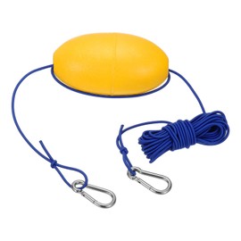 PATIKIL 20FT Float Rope Tow Line, Heavy Duty Buoy Ball Float Leash with Stainless Steel Hook Drift Rope Marker Buoy Float Rope for Fishing Drift Jet-Ski Kayak Boat Accessories, Blue