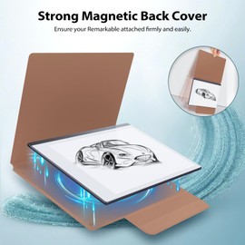 TiMOVO Case Compatible for Remarkable 2, Ultra-Thin Magnetic Case with Built-in Pen Holder, Lightweight Book Folio Cover Compatible with Remarkable 2 Paper Tablet 10.3" 2020 Released, Brown