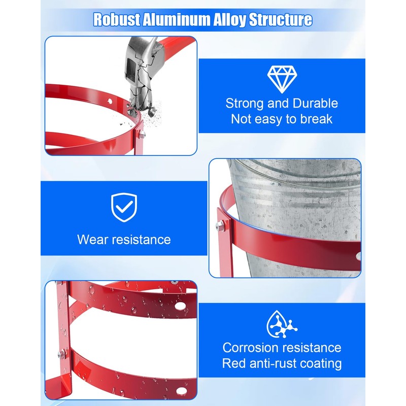 5 Gallon Bucket Holder, 11.6 Inch Diameter, Heavy Duty Aluminum
