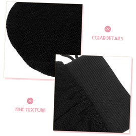 Baluue Bath Exfoliating Glove Comfortable Viscose Body Scrub Mitt for Gentle Dead Skin Removal for Men Women for Shower Spa Use Black