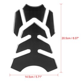 F FIERCE CYCLE Motorcycle Fuel Tank Protector 3D PVC Rubber Pad White