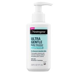 Neutrogena Limpiador facial en espuma ultra suave, lavado facial hidratante para pieles sensibles, limpia suavemente el rostro sin resecar demasiado, 