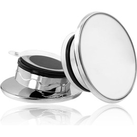 2Pcs Bestgle 360° Rotate Car Blind Spot Mirrors, HD Glass Side Blindspot Mirror, Round Shaped Frameless Rear View Mirrors with Suction Cup for Cars, Vans, SUVs, and Trucks (Silver)