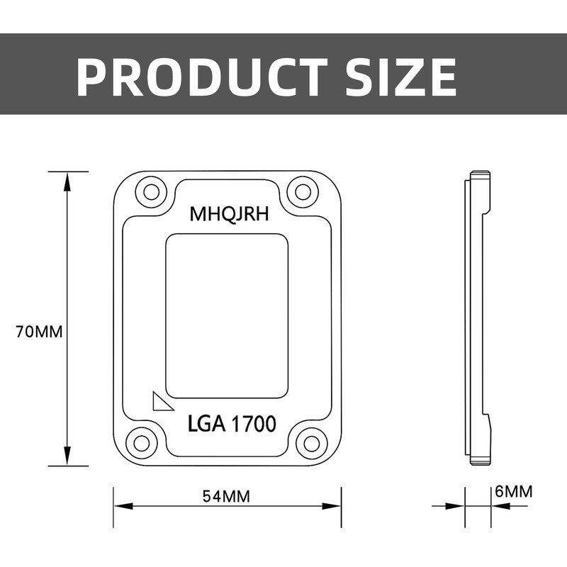 MHQJRH CPU Contact Frame for LGA 1700 Retrofit Kit, 17XX-BCF