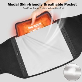 Back Brace For Lower Back Pain Women Men With 360°Support & Hot/Cold Compress,Breathable Back Support Belt With 3D Pad,Adjustable Back Brace For Sciatica,Herniated Disc,Scoliosis,S